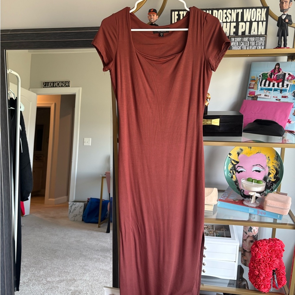 See You Monday Rust Maxi Dress